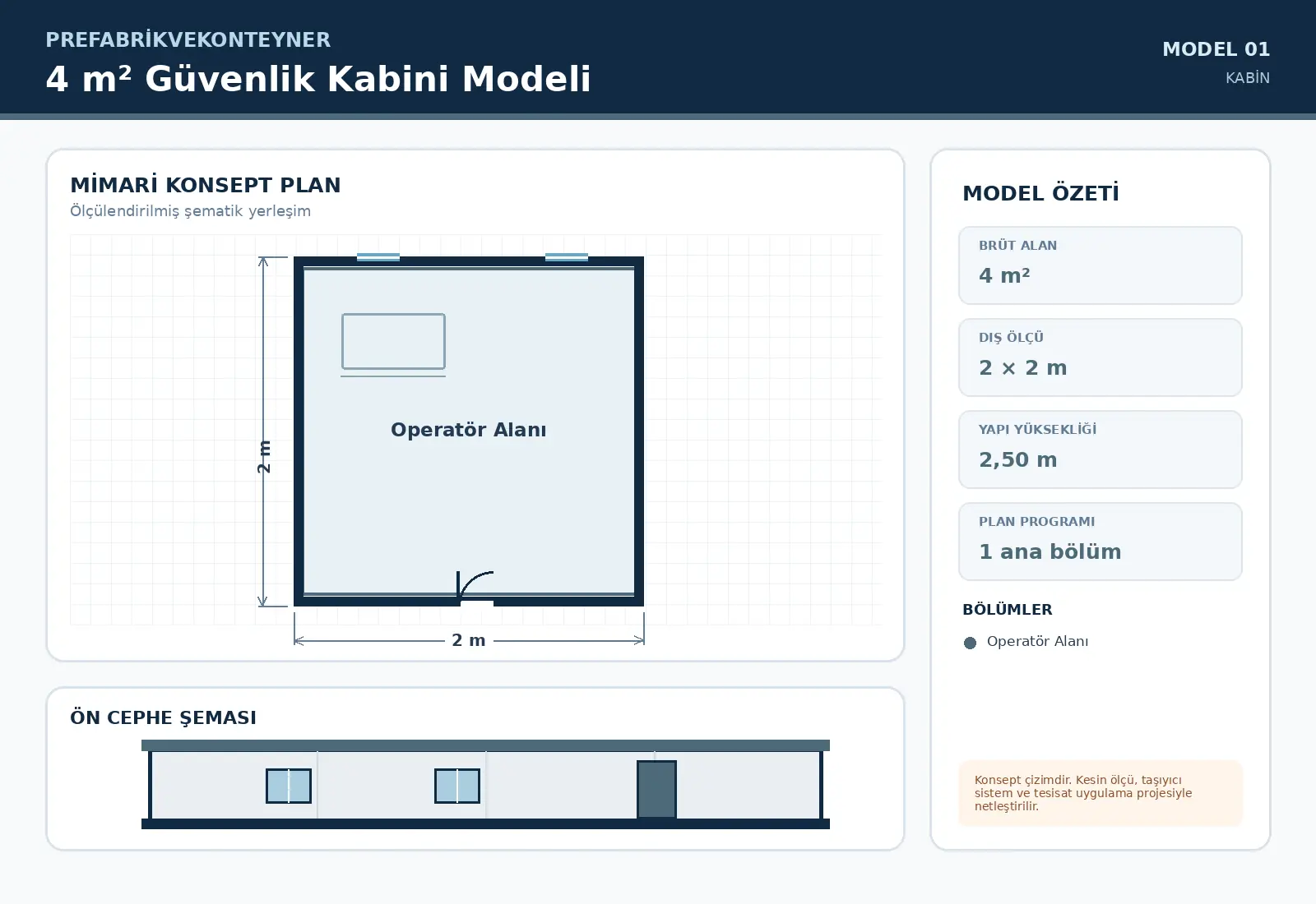 4 m² Security Cabin Model